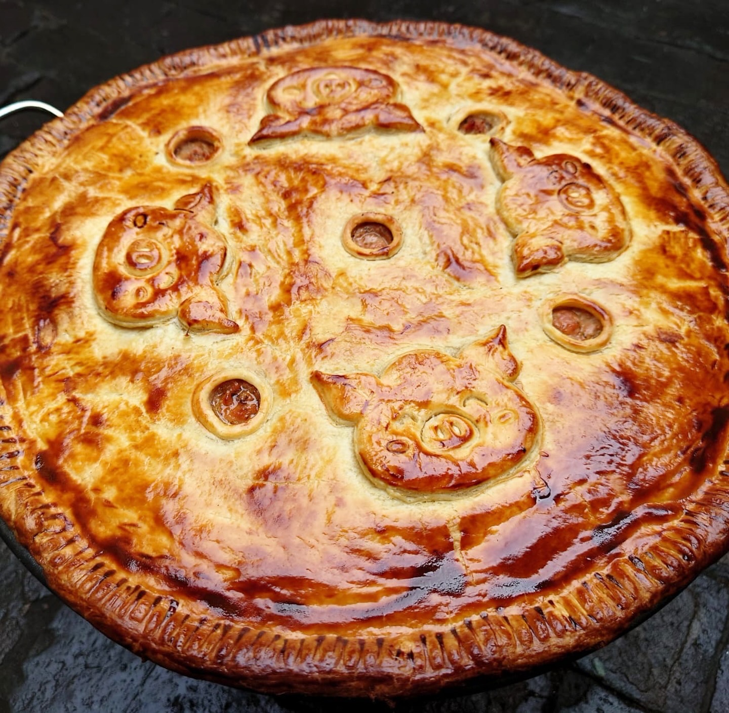 Hand-raised pork pie